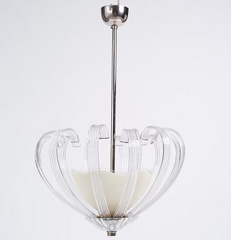 Sven Palmqvist, a ceiling lamp, Orrefors, Sweden, 1940s.