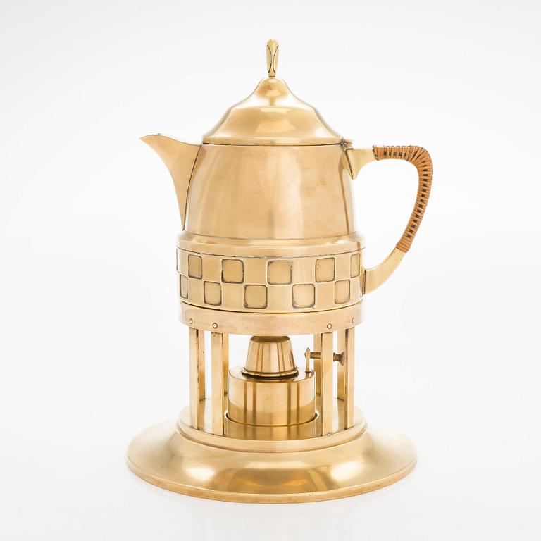 Glöggkanna med rechaud, WMF, Württembergische Metallwarenfabrik, tidigt 1900-tal.