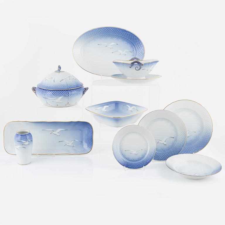 A 55-piece porcelain dinner service, "Måsen", Bing & Grøndahl, Denmark.