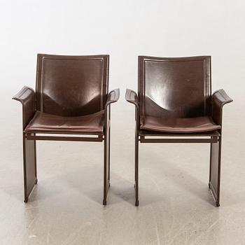 Tito Agnolo armchairs, a pair, "Korium", for Matteo Grassi, second half of the 20th century.