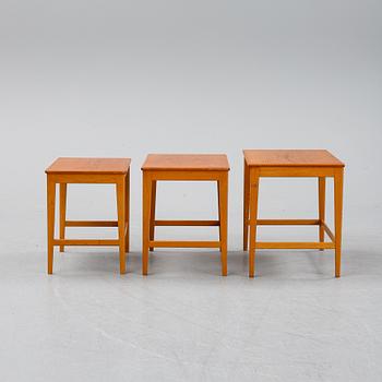 A 1950's teak nesting table.