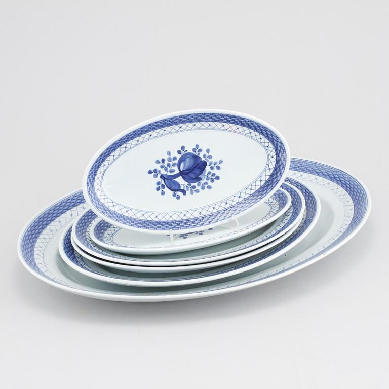 SERVIS, 58 delar, fajans, Aluminia, "Tranquebar", Danmark.