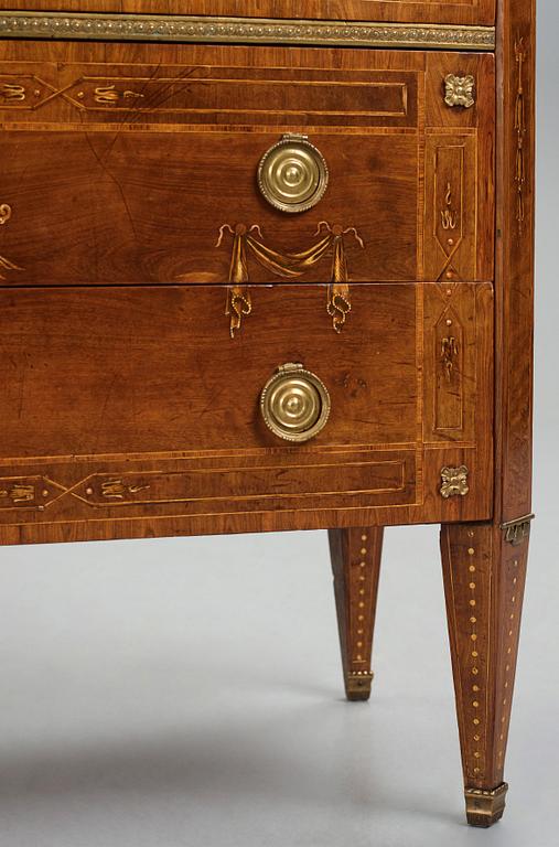 A Gustavian late 18th century commode by N P Stenström (master in Stockholm 1781-1790), not signed.