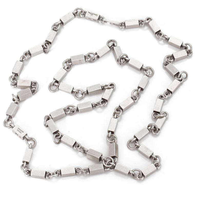 WIWEN NILSSON, collier/halsband samt armlänk, Lund 1947 och 1952, sterling silver.