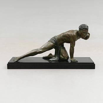 SKULPTUR, bronserad metall, Art Déco, 1900-talets första hälft.