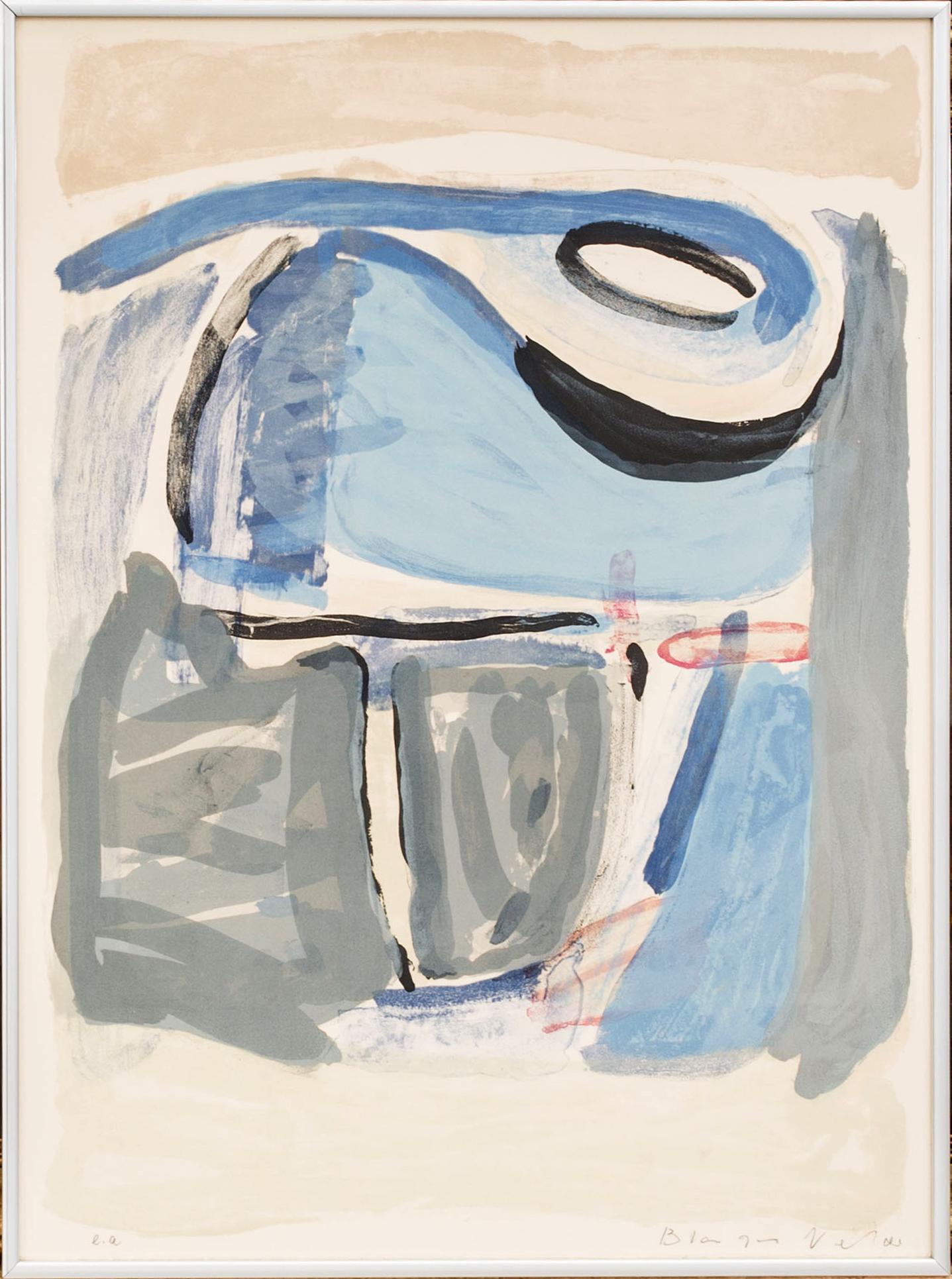 BRAM VAN VELDE, färglitografi, signerad och märkt e.a.