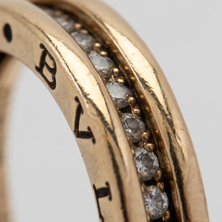 Bulgari, ring, 18k guld med briljantslipade diamanter.