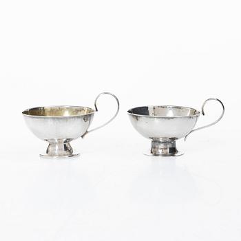 Punchmuggar, 7 st, silver, bl a Cesons, Göteborg 1985.