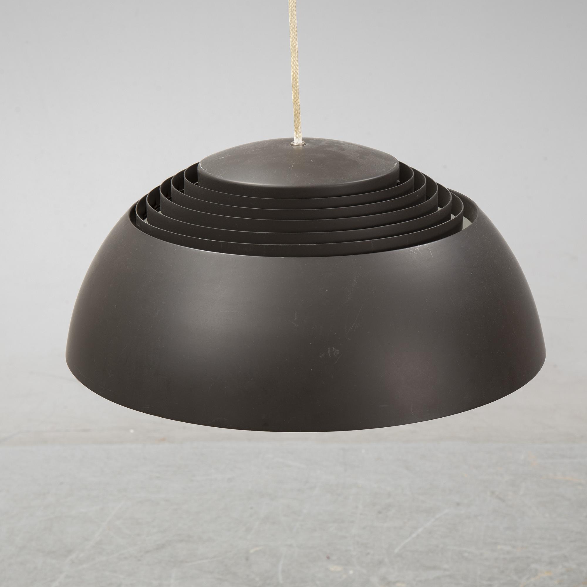 A 'Royal pendel' pendent lamp by Arne Jacobsen for Louis Poulsen, Denmark.