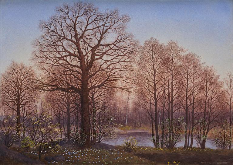 Oskar Bergman, Evening mood by the water.