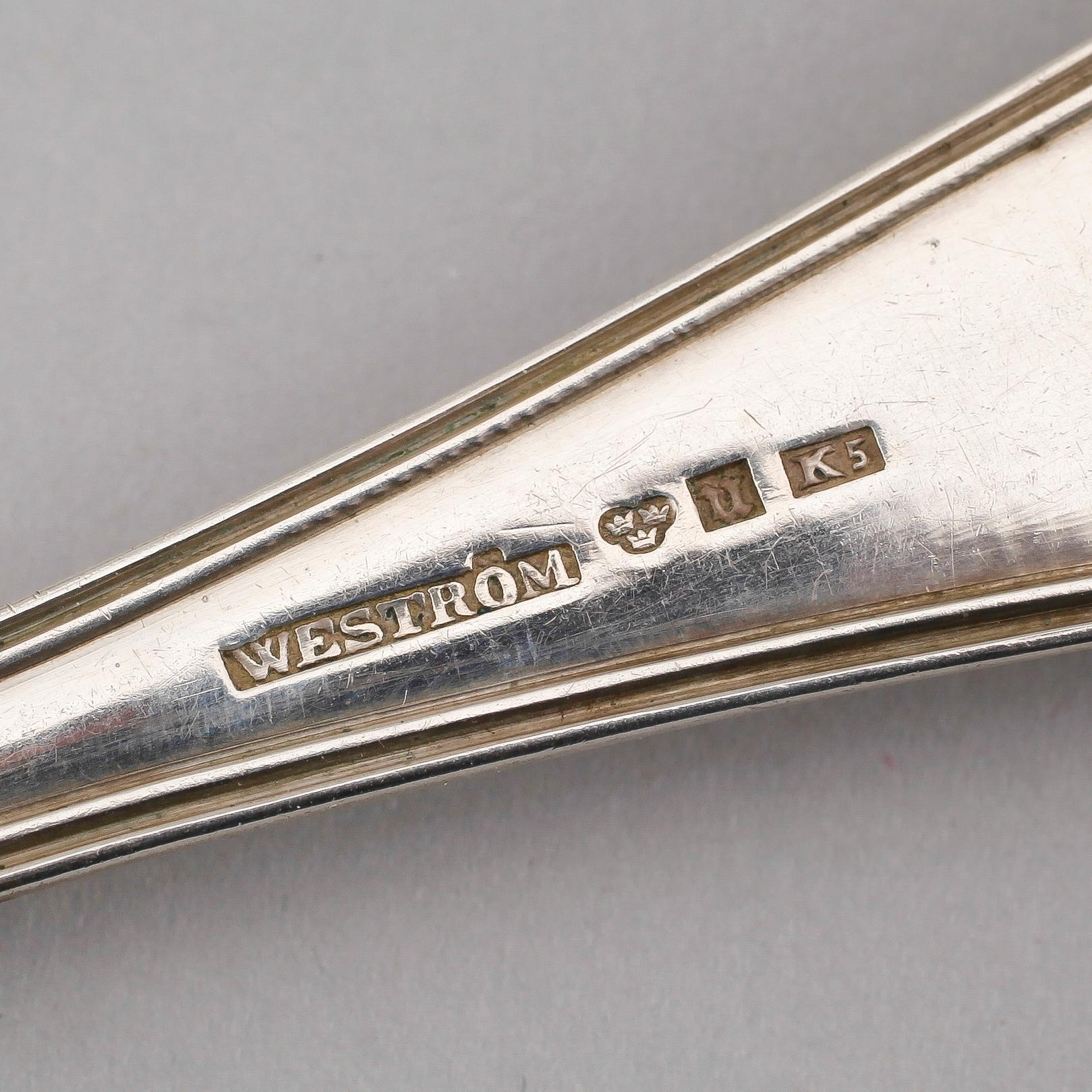 MATSKEDAR, 5 st snarlika, silver, svenska stämplar, 1800-tal. Vikt ca 235 gram.