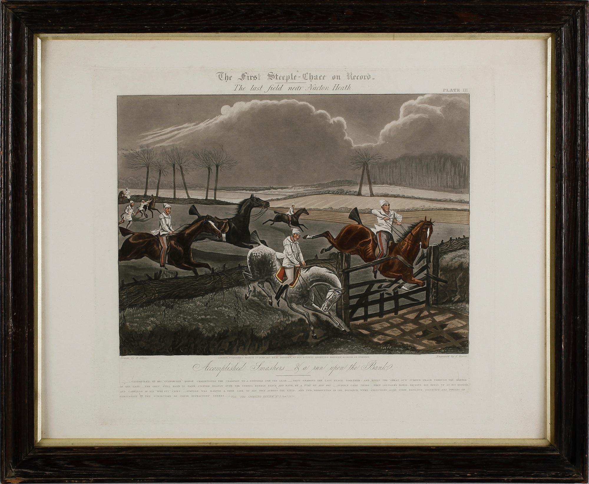 KOPPARSTICK, 4 st, efter Alken, England, 1800-/1900-tal.
