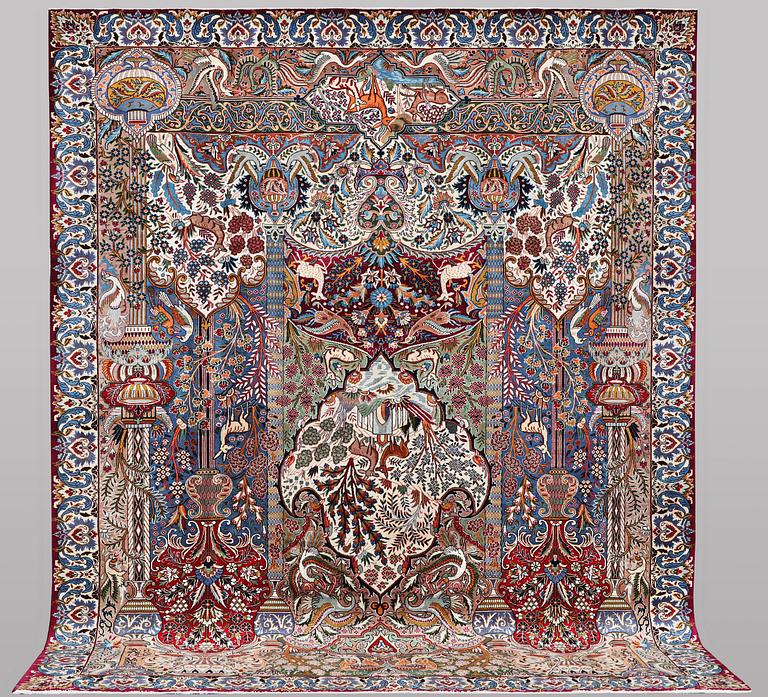 A carpet, Kashmar, ca 383 x 292 cm.