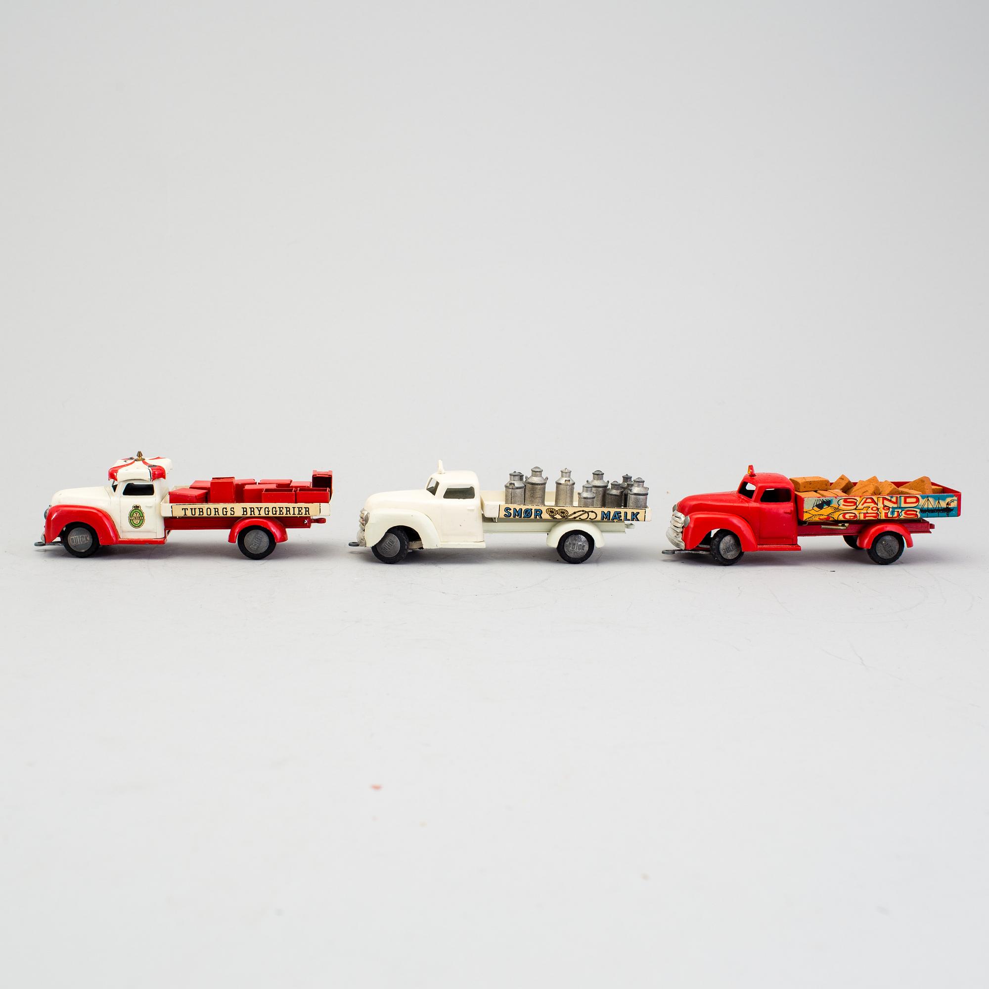 A lot of six Tekno trucks, Denmark, 1940/50s.