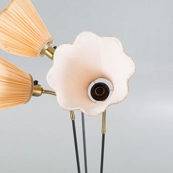 FLOOR LAMP, three arms, 1950/60's.