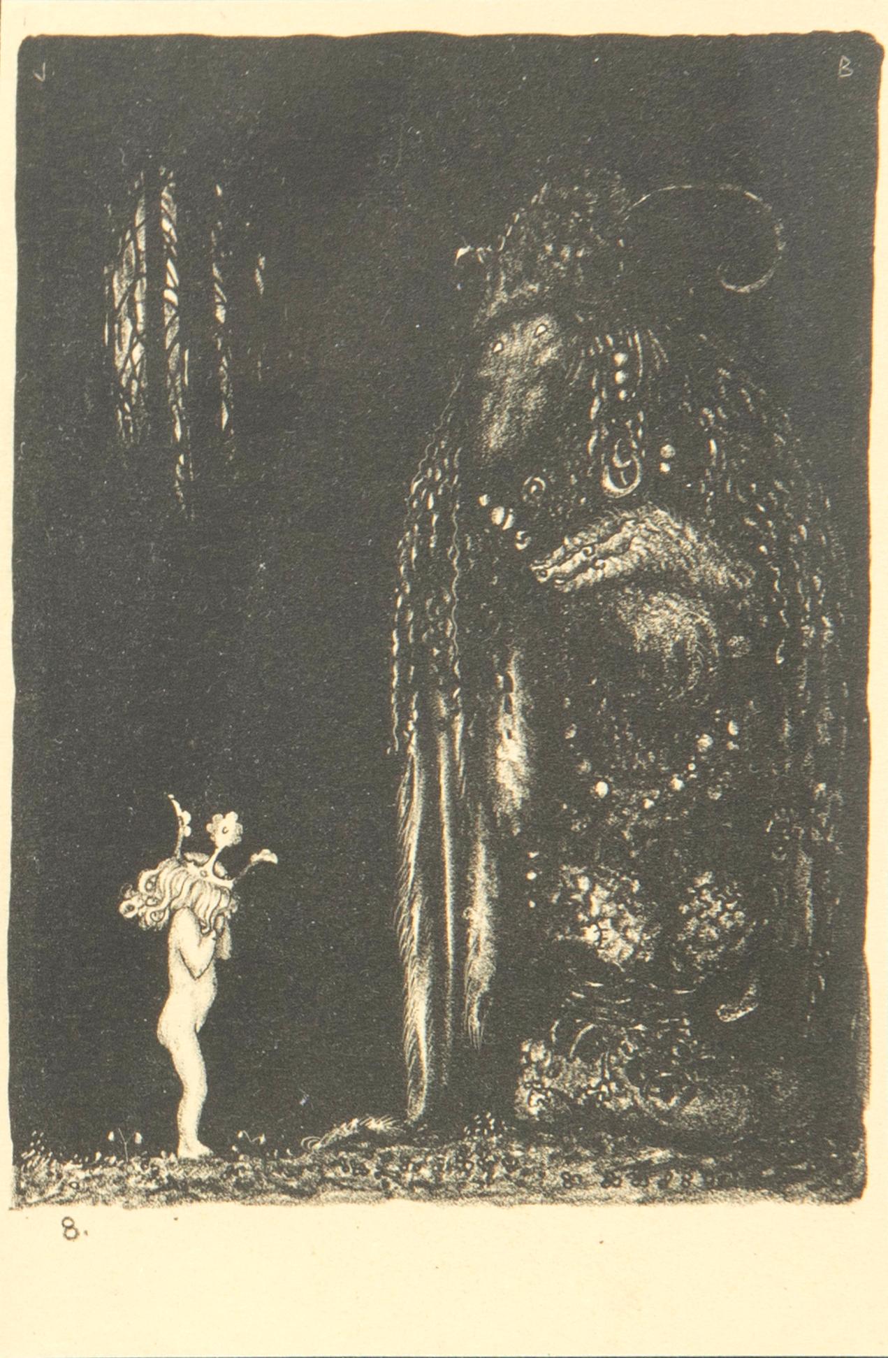 John Bauer, "-Such a miserable little pale-nose! said the troll.".