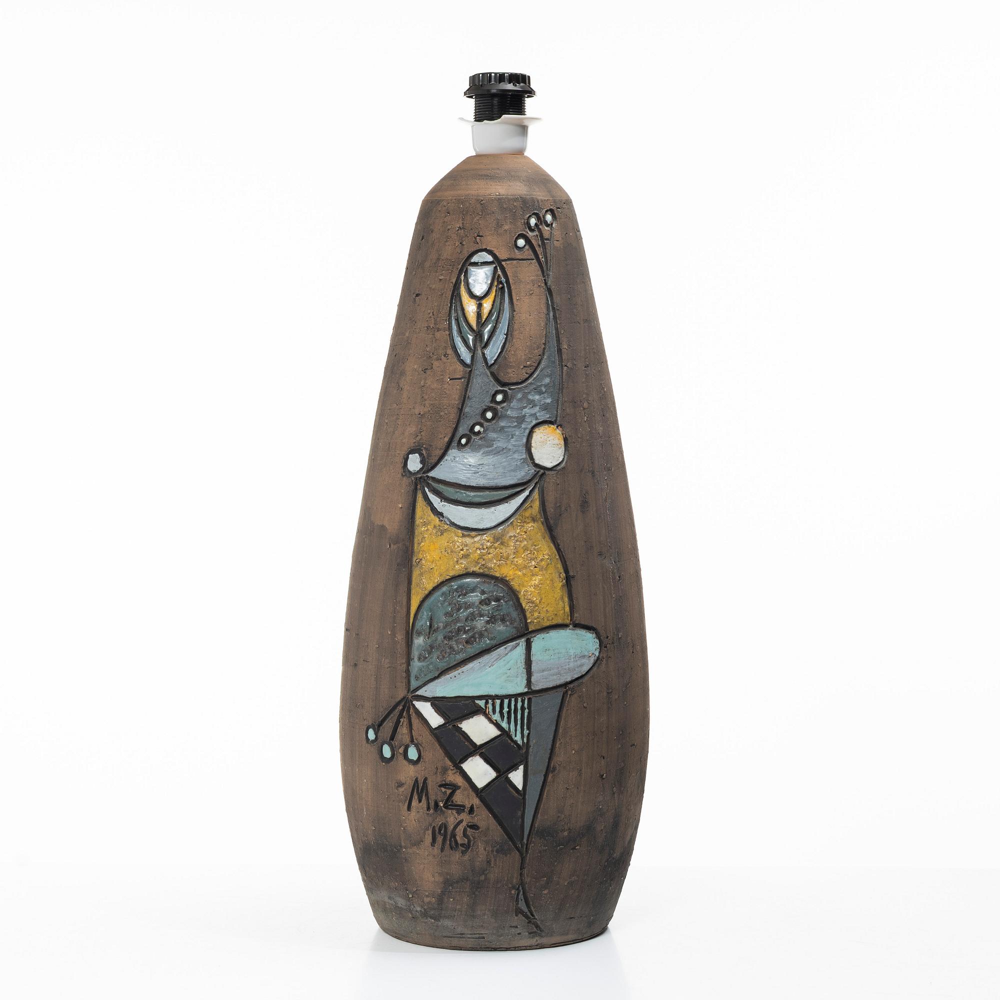 Marian Zawadzki, golvlampa, Tilgmans Keramik, 1956.