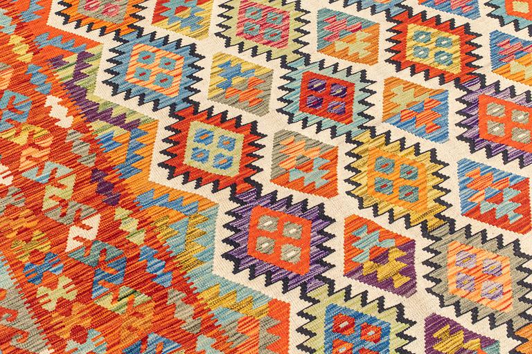 A carpet, Kilim, ca 388 x 309 cm.