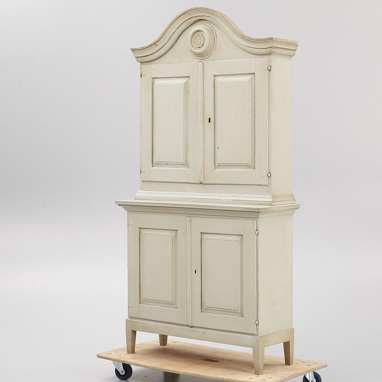 A cabinet, late 18th Century and early 20th Century.