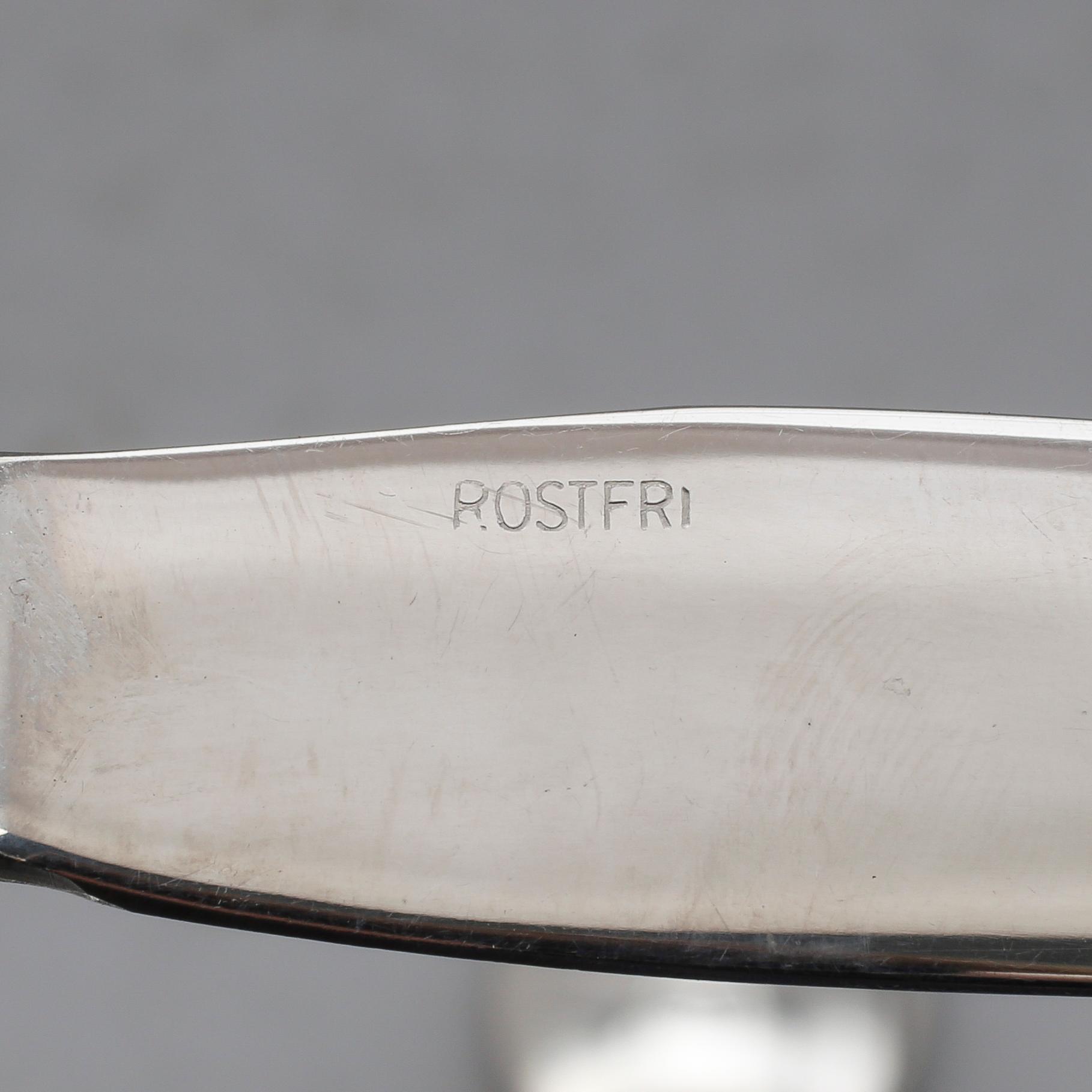 BESTICKSERVIS, 39 delar, silver, "Olga", GAB, Stockholm, 1960-tal. Total vikt ca 2166 g.