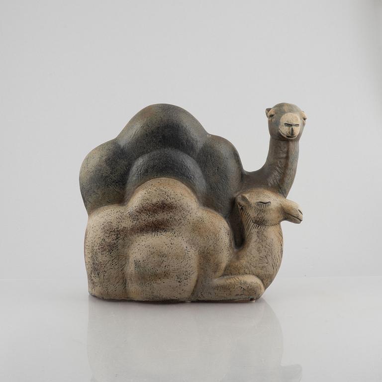 Lisa Larson, "Dromedary", a stoneware sculpture, Gustavsberg Studio, post 1979.
