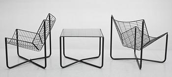 FÅTÖLJER 4 st samt BORD, "Järpen", Niels Gammelgaard, Ikea, formgiven 1983.