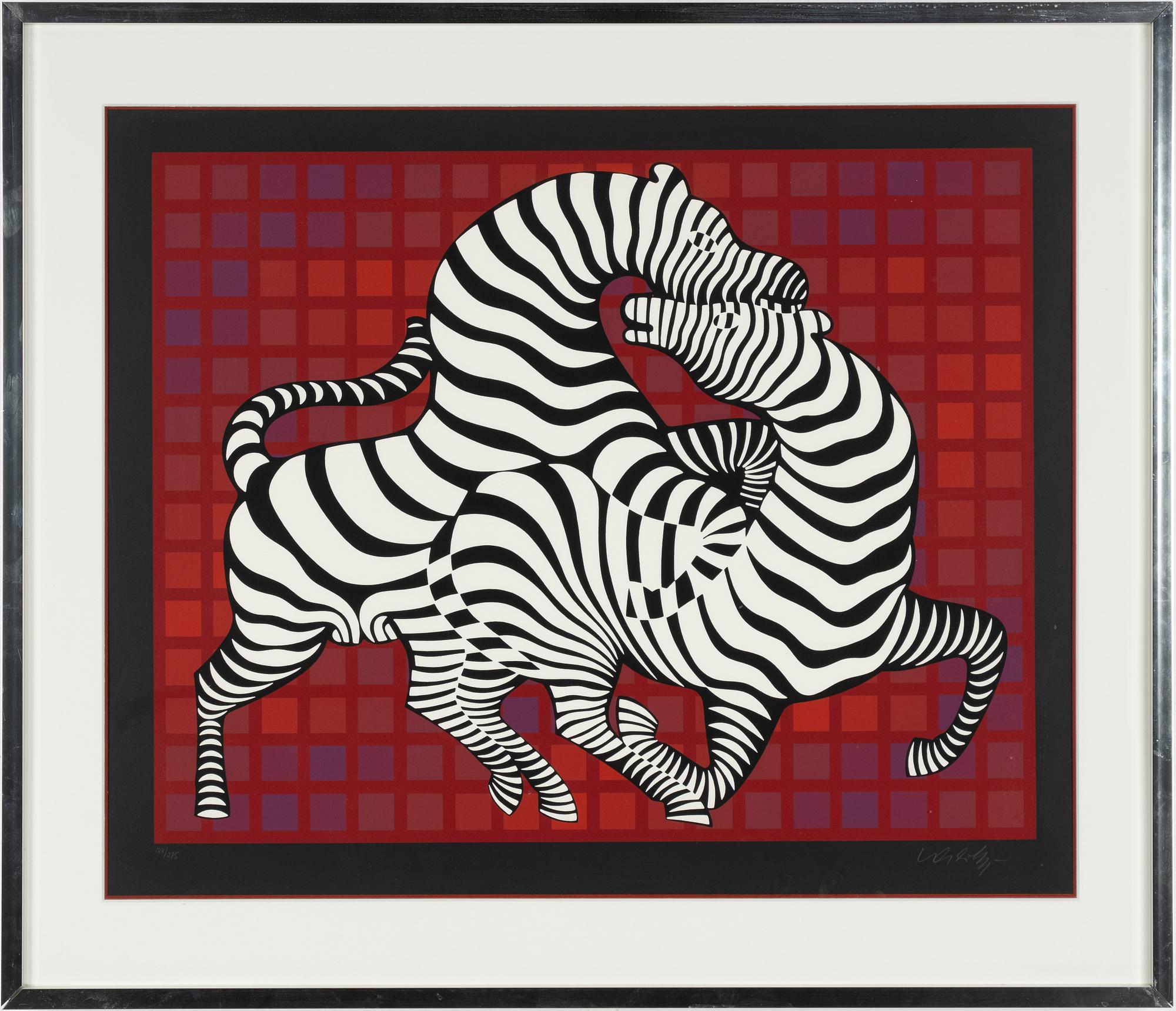 Victor Vasarely, "Lekande zebror".