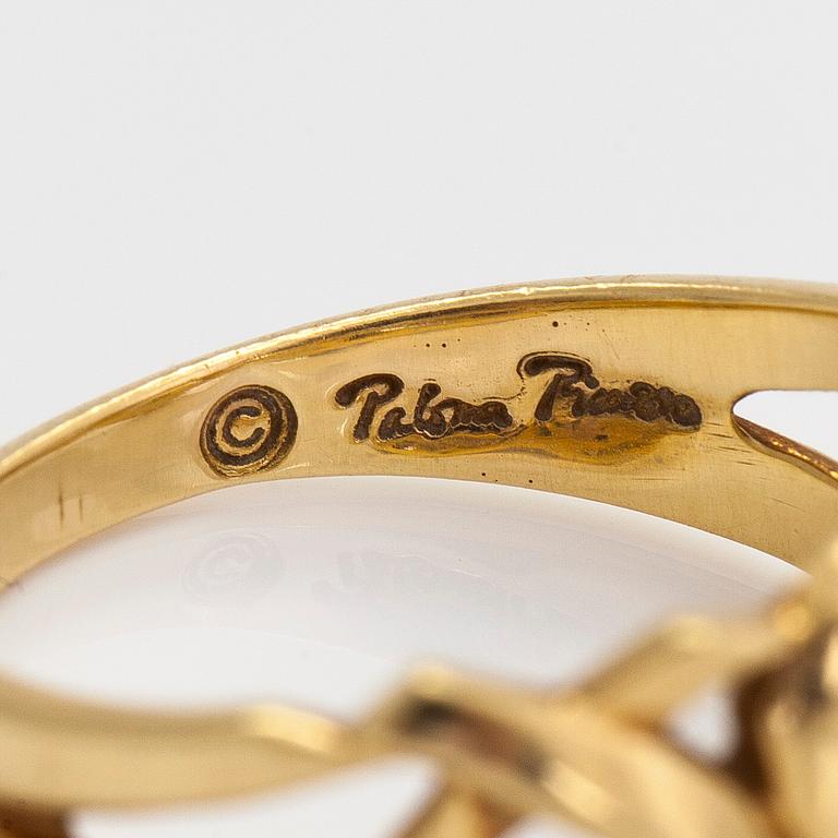 Tiffany & Co, Paloma Picasso, sormus, "Loving Heart", kultaa 18K.