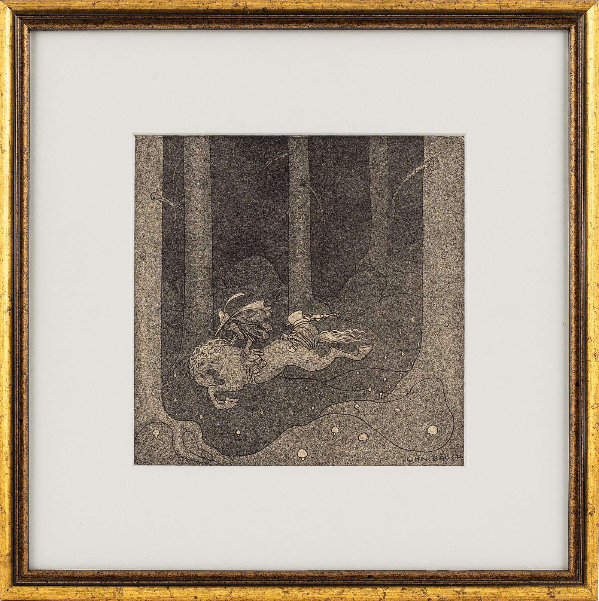 John Bauer, mezzotypi, utgiven av Åhlén & Åkerlunds, Stockholm 1918, bibliofilupplaga, 166/200.