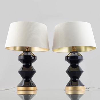 Table lamps a pair "Zig Zag", Visual Comfort, contemporary.