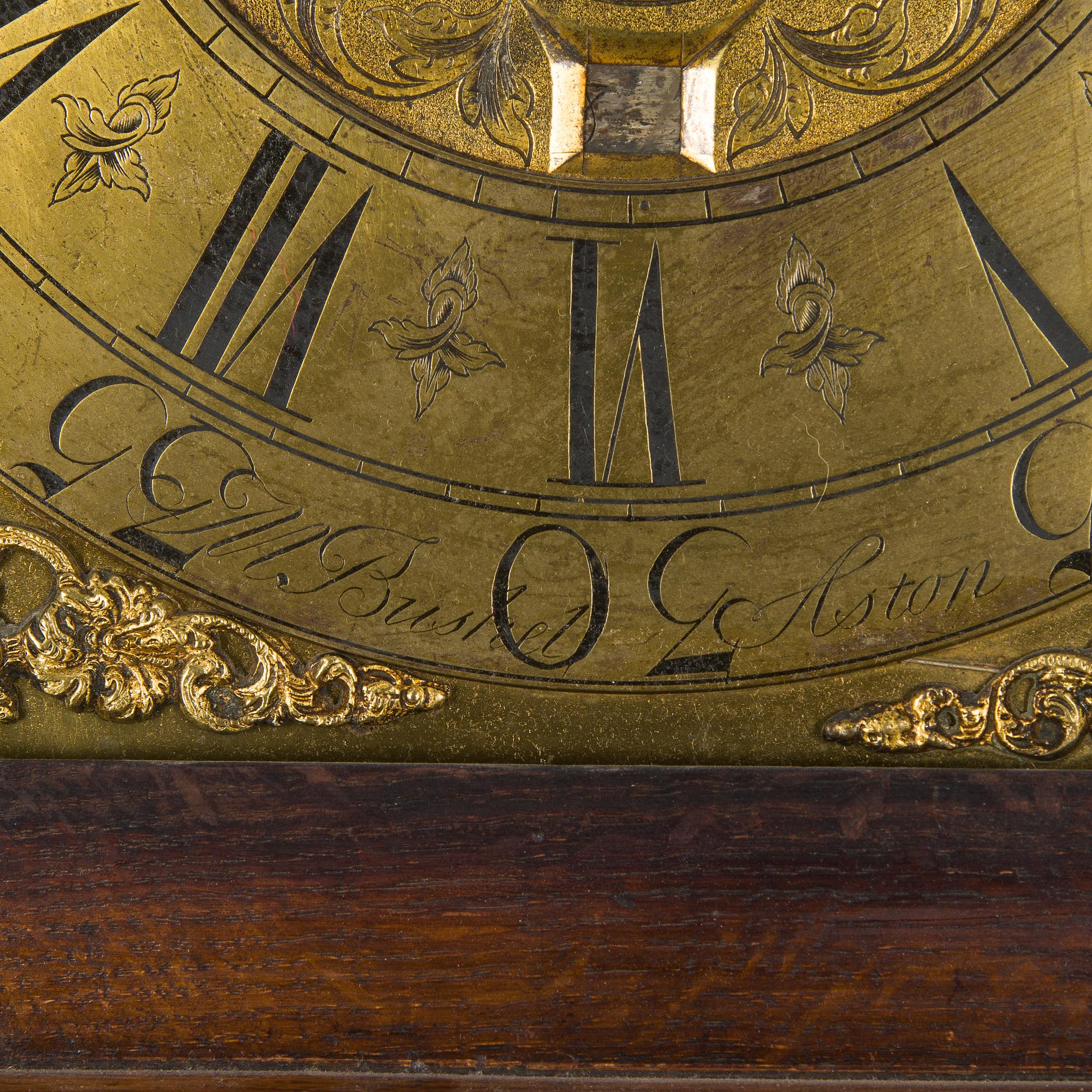 Longcase clock by Matthew Bushel, Aston England.