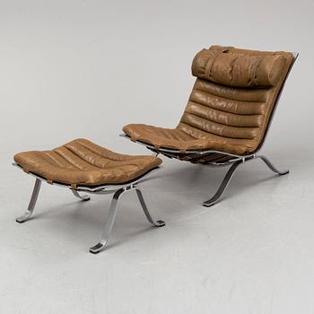 A 'Ari' easy chair and ottoman by Arne Norell.