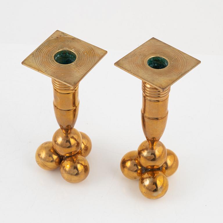 A four-piece brass writing set, Gusum, 20th century.