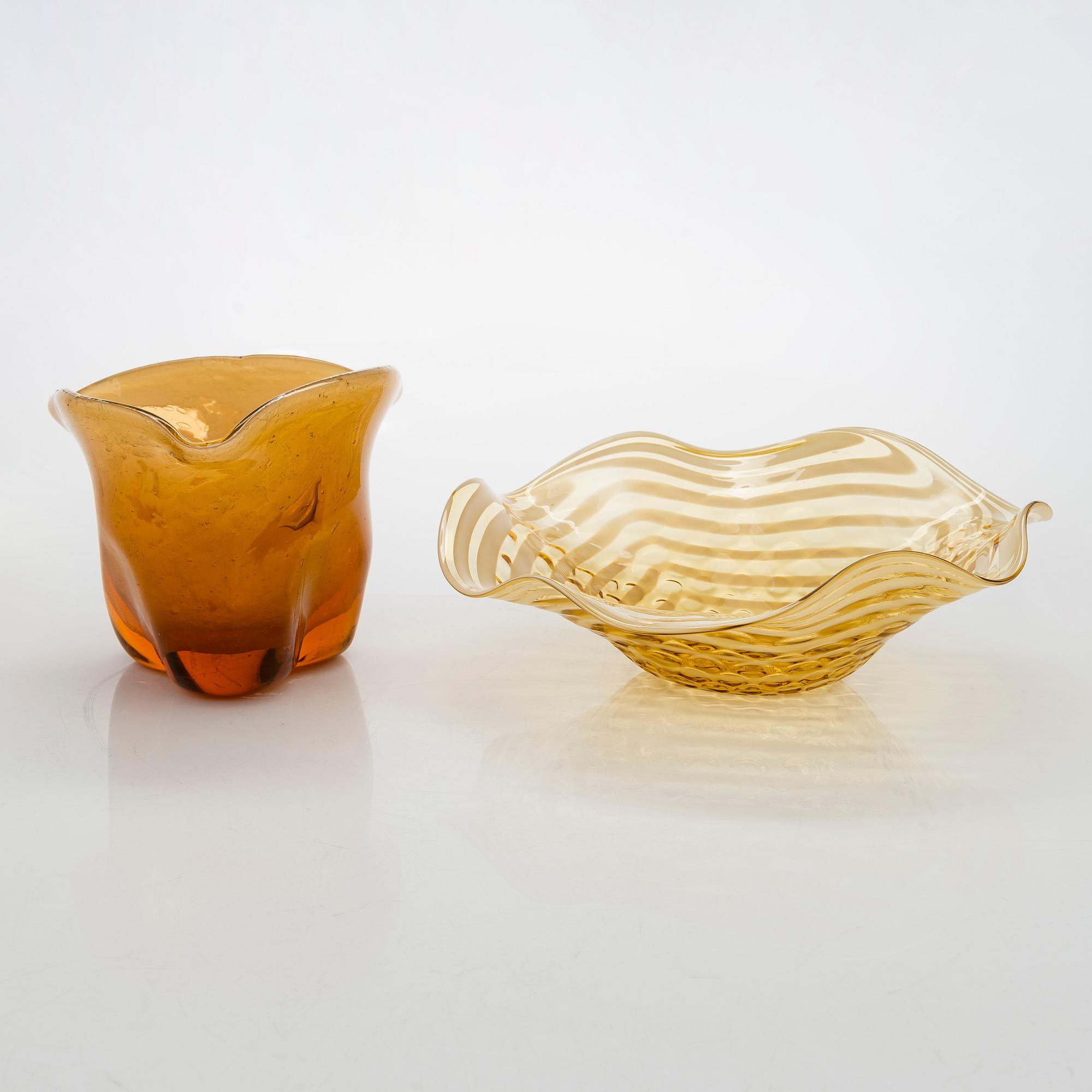 Maljoja, 4 kpl, Kauklahden Lasitehdes 1923 -1952.