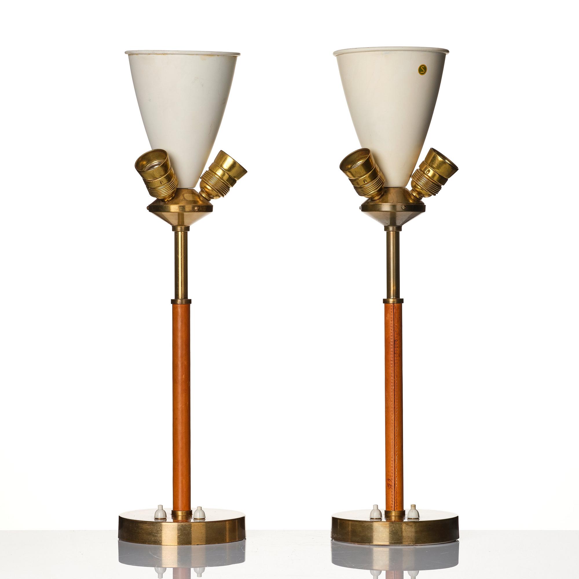 Bertil Brisborg, & Åke Hultgren (Sweden 1931-2013), a pair of table lamps, model "2043", Nordiska Kompaniet 1940-50s.