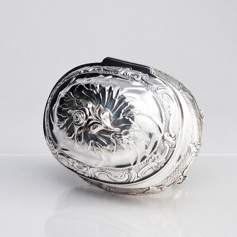 Kilian Kelson, sockerskrin, silver, Stockholm 1760. Rokoko.