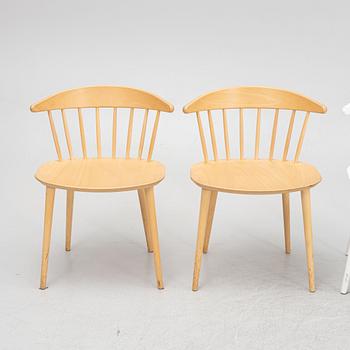 Jørgen Bækmark, a set of four model 'J104' chairs, Hay, Denmark.