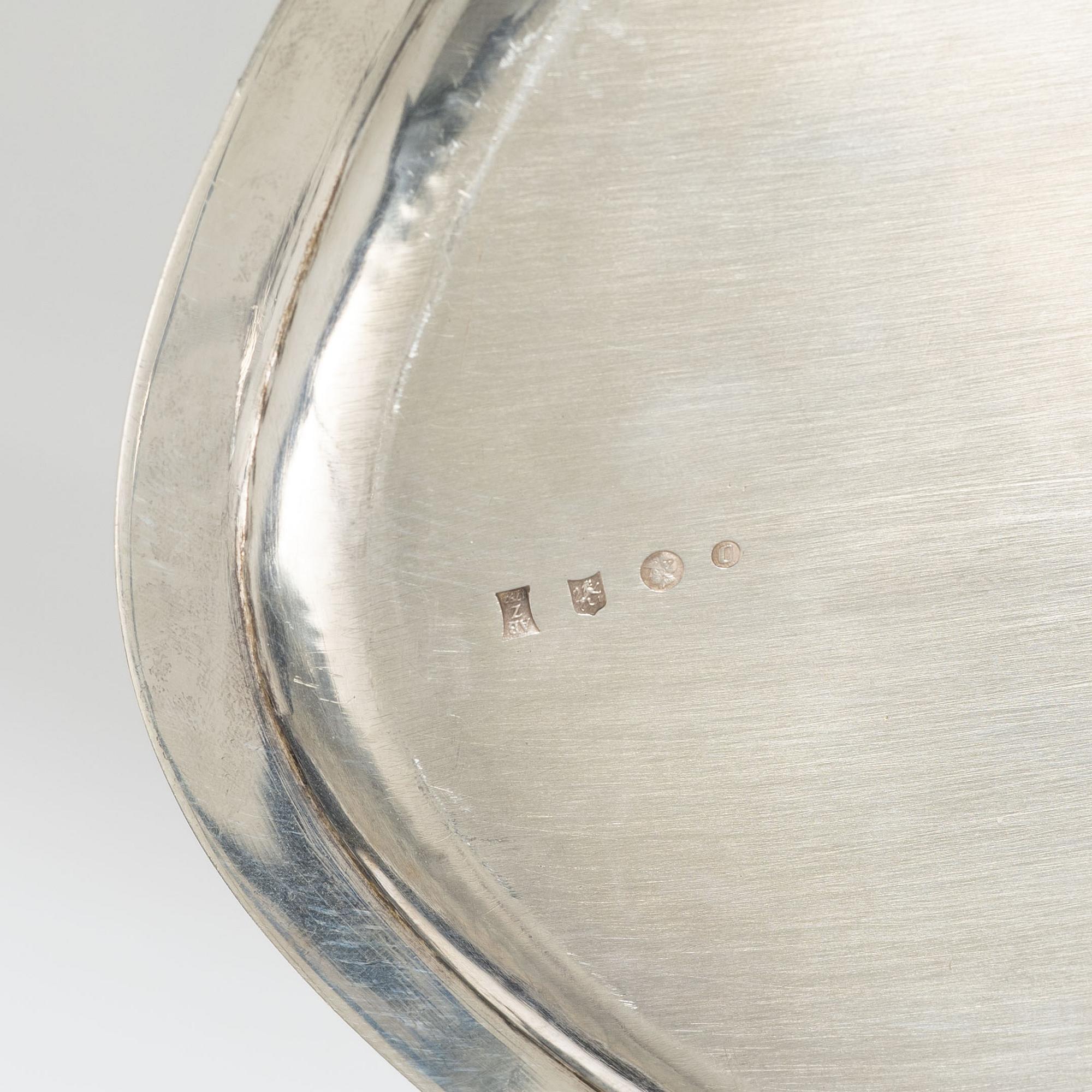 A silver tray, Bonebakker, Amsterdam, Holland 1949.