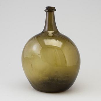FLASKA, glas, 1700-tal.
