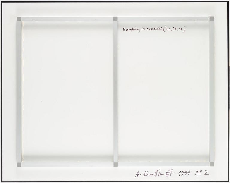 Annika Elisabeth von Hausswolff, "Allting hänger ihop ha, ha, ha", 1999.