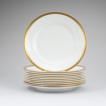 KARIN BJÖRQUIST, plates (11), bone china, "Nobel Jubilee 1991", Rörstrand/Gustavsberg.