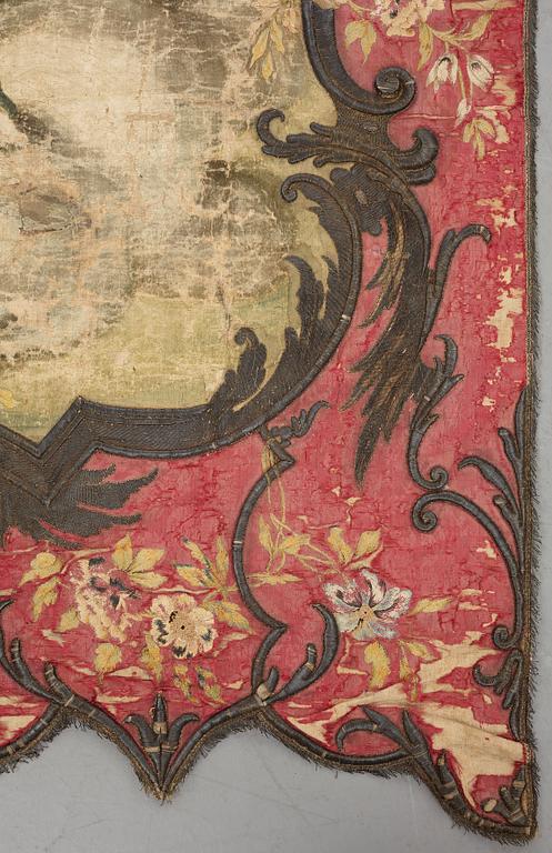 A European 18th century procession banner, ca 203 x 137 cm.