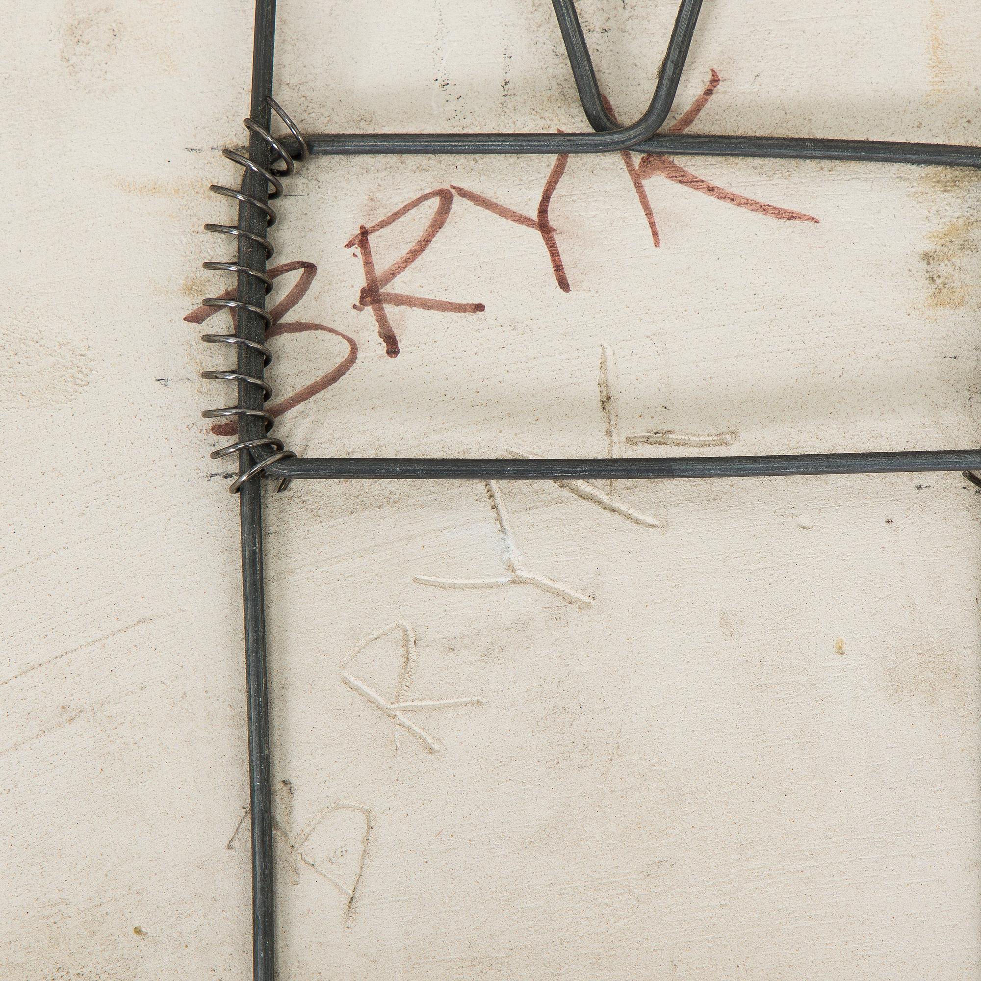 Rut Bryk, väggrelief, stengods, signerad BRYK.