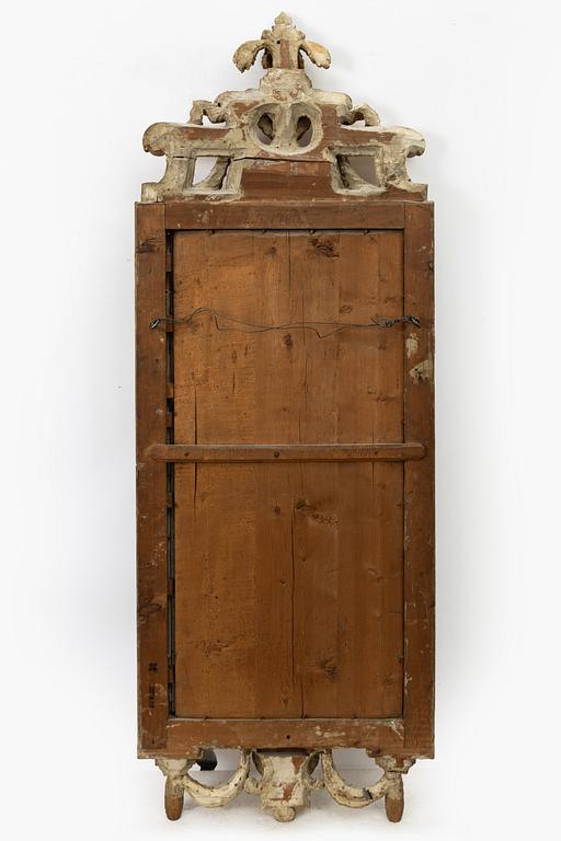 A Gustavian giltwood mirror by J. Åkerblad (master in Stockholm 1758-99).