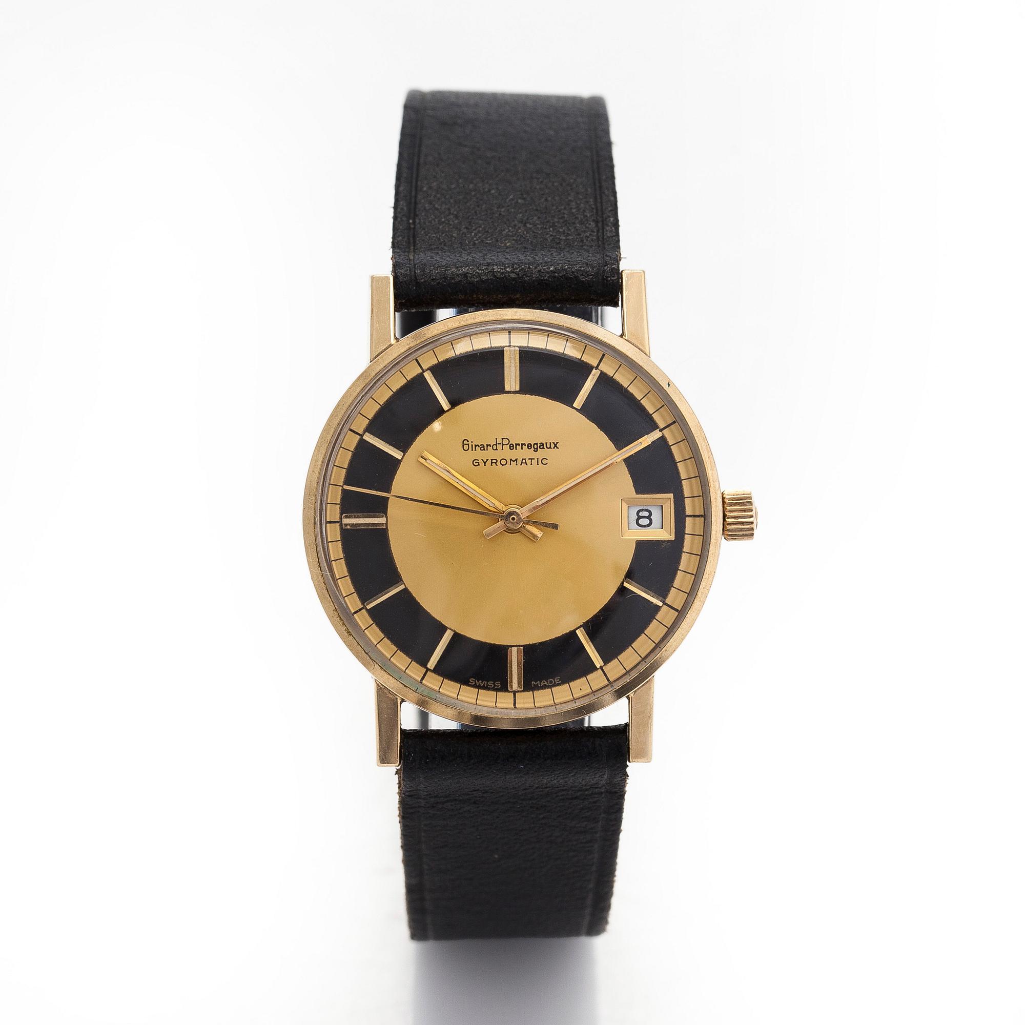 Girard Perregaux, rannekello, 32,5 mm, kullattu, automaattinen, pleksilasi.