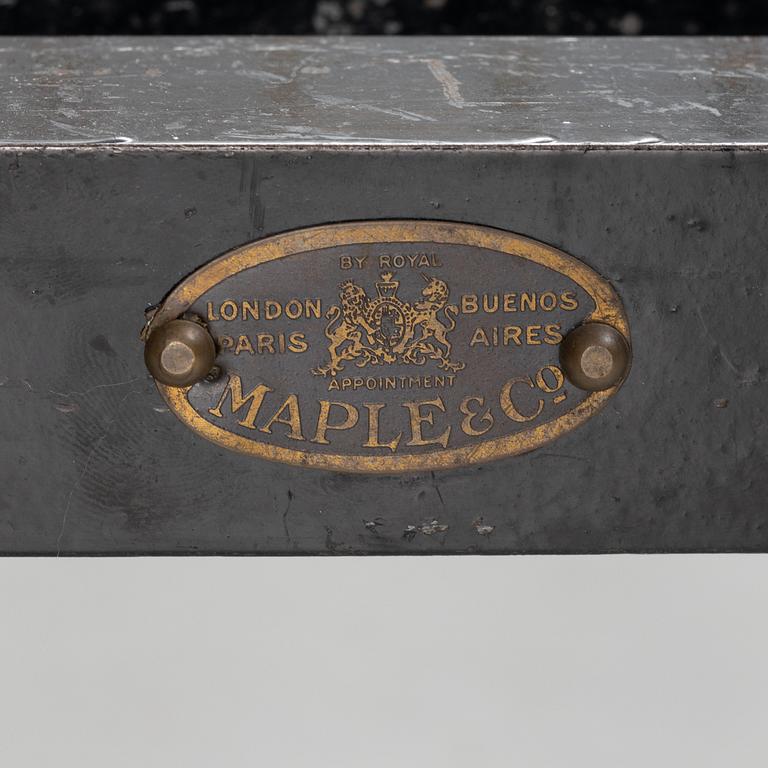 A Maple & Co children's bed, late 19th century, with the owner stamp of Gustav VI Adolf.