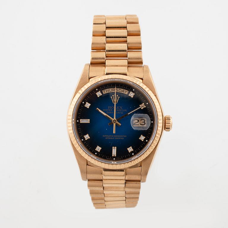 ROLEX, Oyster Perpetual Day-Date, wristwatch, 36 mm.