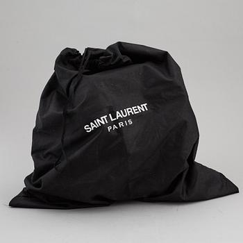 YVES SAINT LAURENT, a black leather 'Emmanuelle' bag.