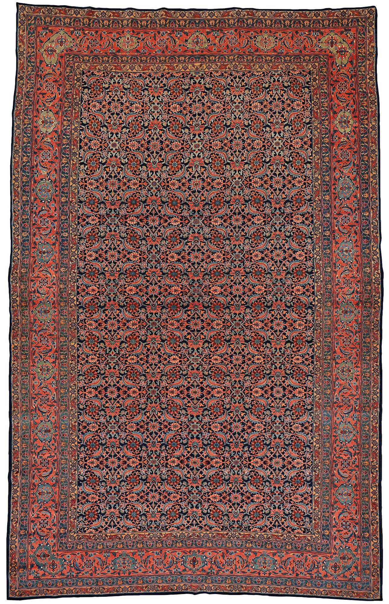 A carpet, semi-antique Feraghan probably, ca 459 x 286-292,5 cm.