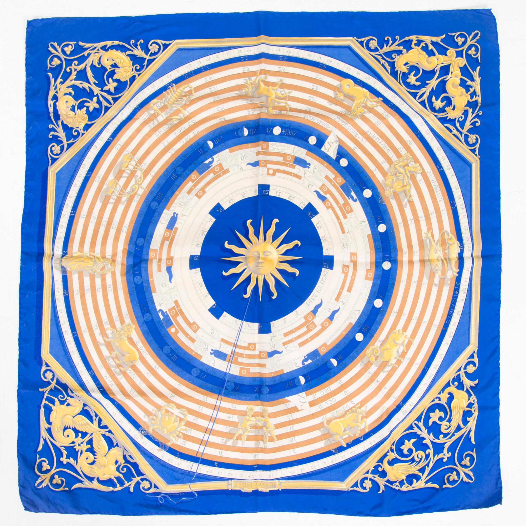 Hermès, scarf, "Dies et Hore"/"Astrologie".